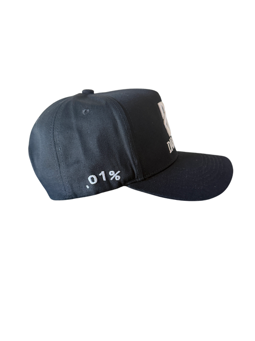 Blackout DadNamed Logo Hat — White & Black