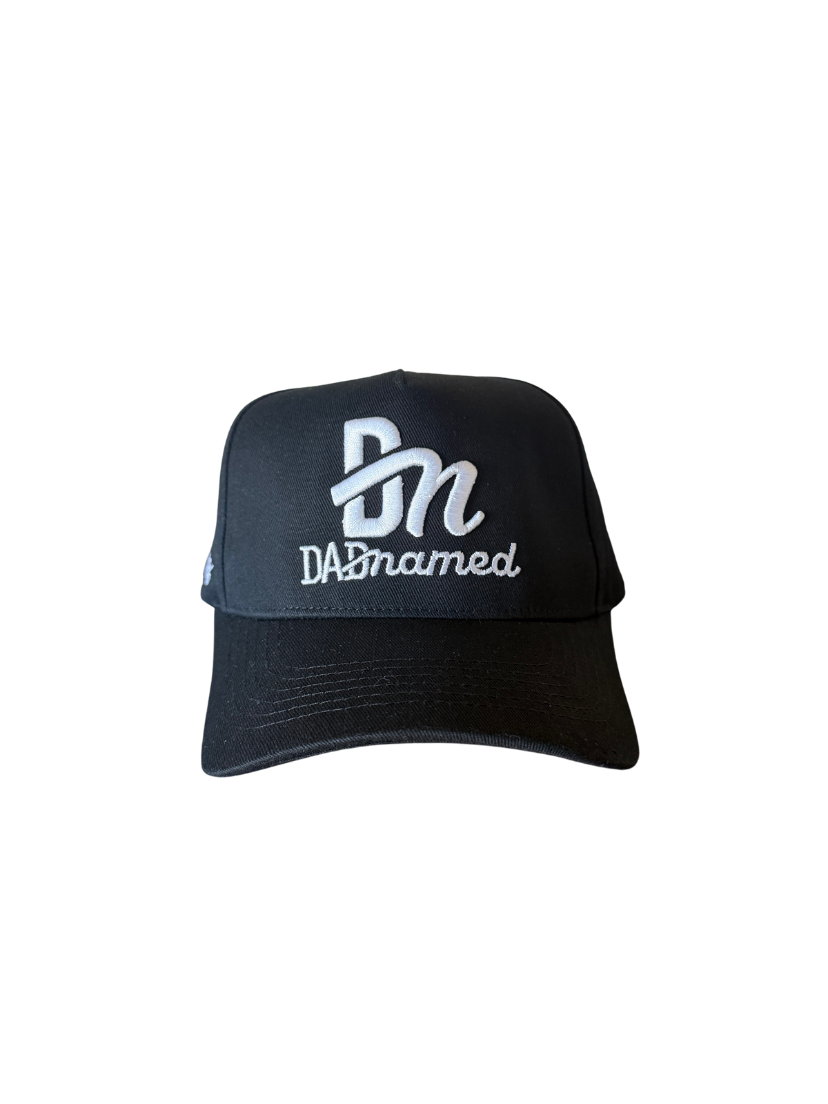 Blackout DadNamed Logo Hat — White & Black