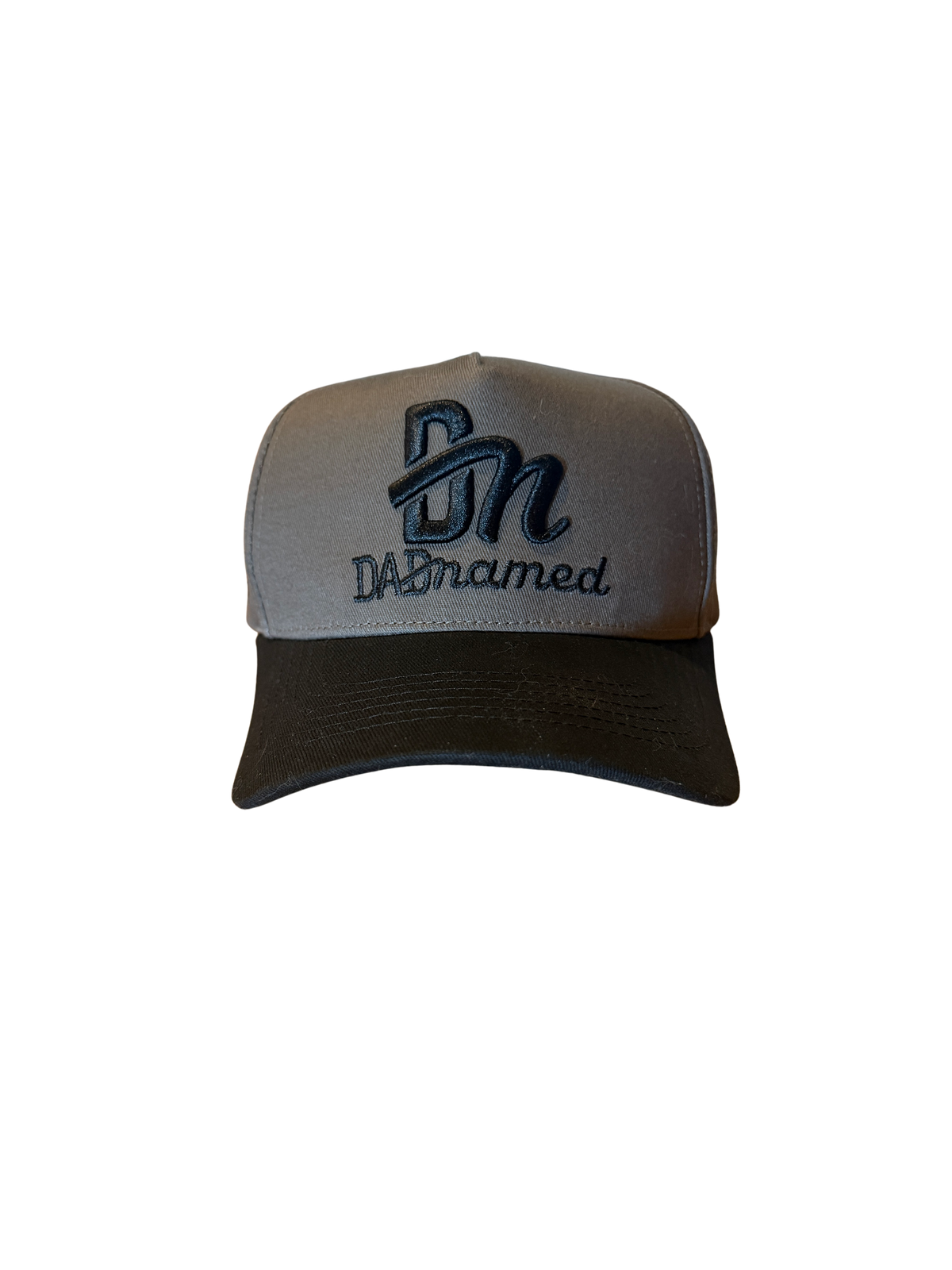 Smoke DadNamed Logo Hat — Gray & Black