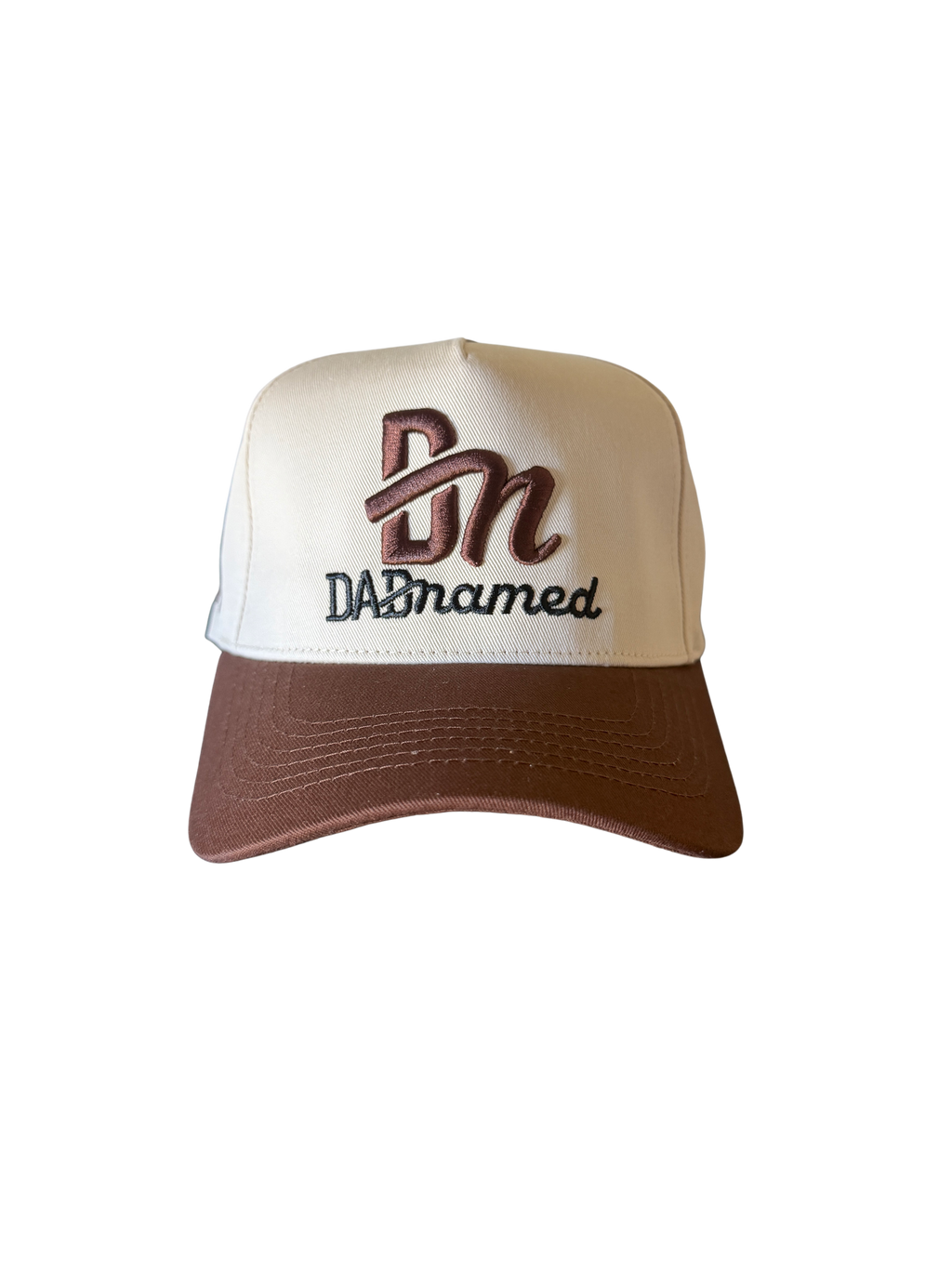 Whiskey DadNamed Logo Hat — Brown & Khaki