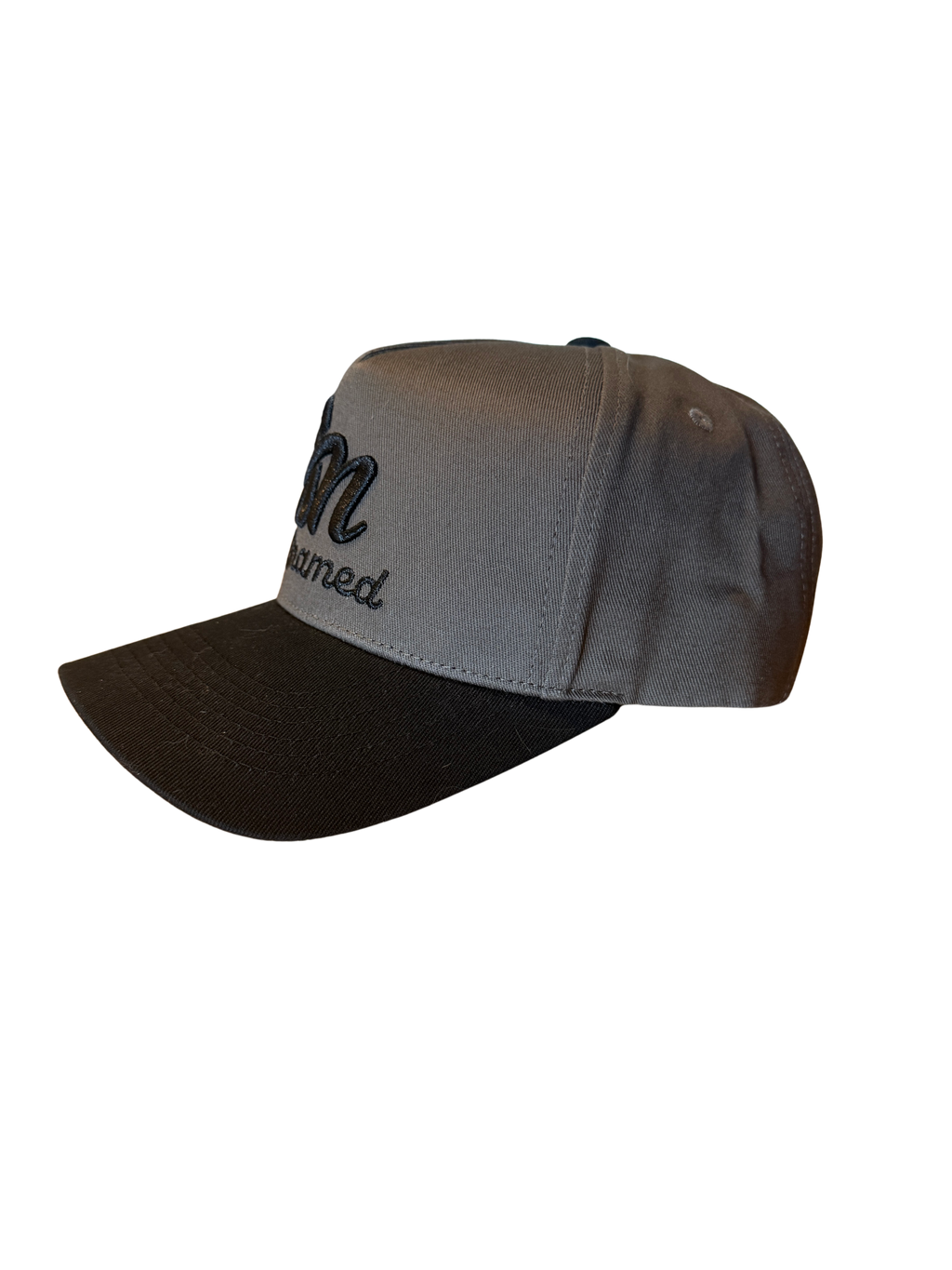 Smoke DadNamed Logo Hat — Gray & Black